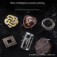 Luban Lock Puzzle Toy - High IQ Metal Unlocking Game